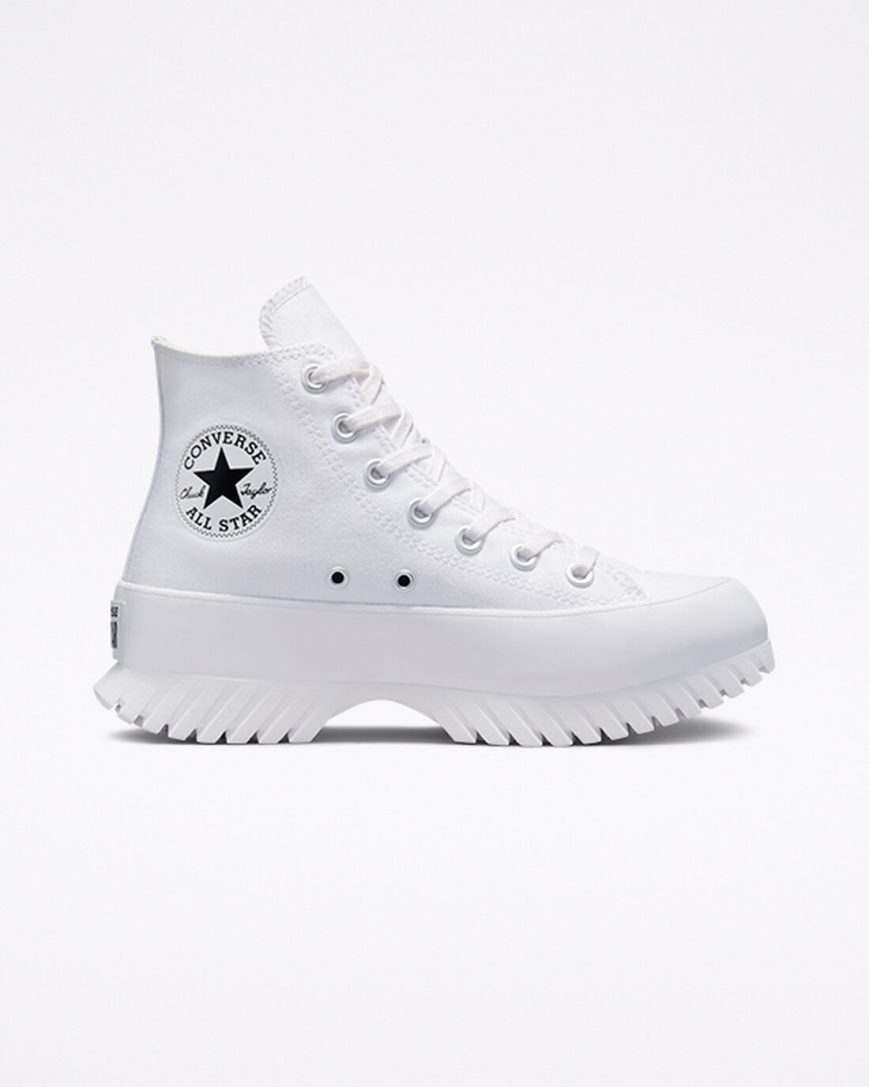 Tenis Converse Chuck Taylor All Star Lugged 2.0 Cano Alto Masculino Branco Pretas | PT L0075T1